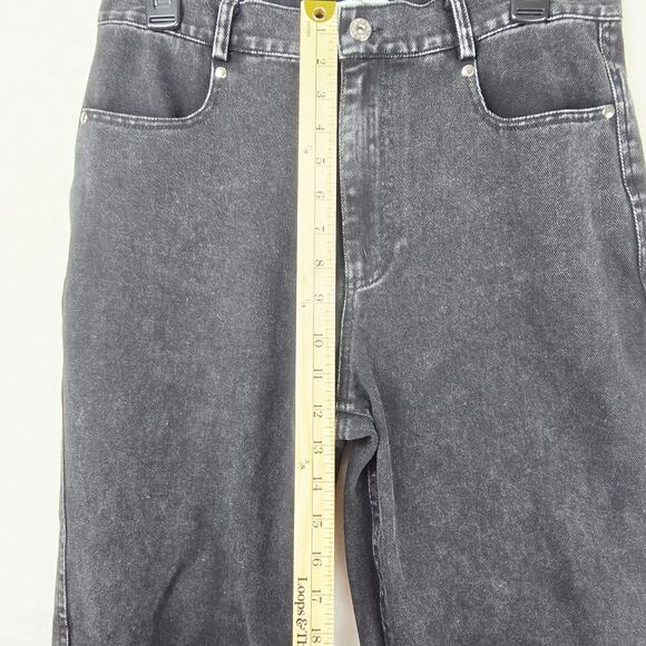 MODITEC Jeans Mens 30x29 Black Denim Buckle Strap Legs Goth Whimsigoth Rave Emo - Picture 16 of 16